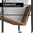 thumbnail image 4 of Vinyl Record Player Stand Table w/Wheel Storage Shelf Small End Table Book Shelf, 4 of 7