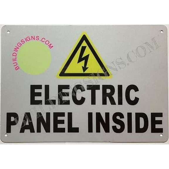 Electrical Panel Inside Sign (Reflective !!, Aluminium-Rust Free,White, Size 7X10) (ref-2201)