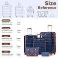 thumbnail image 3 of Gowill 5 Piece Luggage Sets,20/24/28 inch Hardside Lightweight ABS Suitcase With Expandable Duffle Bag (Navy Blue Tan), 3 of 14
