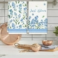 thumbnail image 6 of Floral Kitchen Towels Blue White Flower Dish Towels 18 x 26 Inch Forget-Me-Not Myosotis Sylvatica Seasonal Hand Drying Tea Towel for Spring Weing Anniversary Cooking Baking, Set of 2, 6 of 6