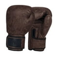 thumbnail image 2 of Guantes de boxeo para adultos, cómodos guantes de sparring de cuero PU con absorción de impactos para Marrón oscuro 12oz, 2 of 8