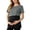 Gray, variant on Hxshgdsn Womens Maternity Double Layer Nursing Top Short Sleeve Patchwork Round Neck for Breastfeeding(Wine/L)