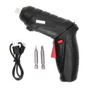 Power Screw Driver, USB Charging Rechargeable Electric Screwdriver With 2pcs Bit For Drilling Black 4.2V,White 3.6V