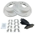 thumbnail image 2 of TRQ Rear Performance Brake Pad & Rotor Kit Brake Pads Brake Rotors Set Ceramic Premium G-Coated Fits Select 2003-2005 INFINITI G35 Nissan 350Z 2011-2023 LEAF 2014-2020 Rogue 2017-2022 Rogue Sport, 2 of 5