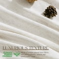 thumbnail image 4 of Natural Linen Curtains 84 Inch Length for Living Room 2 Panel Pocket Drape Light Filtering Semi Sheer Cream Country Rustic Farmhouse Boho Curtain Bedroom Pinch Pleated Look Ivory Color Back Tab, 4 of 4