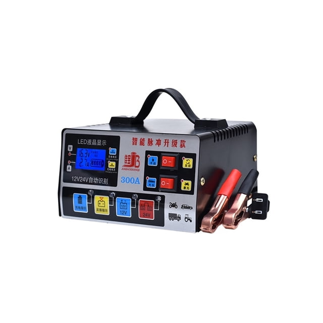 12V 24V Universal Car Battery Charr, Smart Pure Copper Pulse Repair Automatic Battery Charr