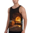 thumbnail image 2 of KLL Cozy Tree Hole Cabin Print Men's Muscle Gym Workout Stringer Tank Tops Bodybuilding Fitness T-Shirts Tank Tops Men-Large, 2 of 7