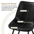 thumbnail image 6 of Topeakmart Faux Leather Dining Chairs with Metal Legs, Black (Set of 4), 6 of 7