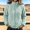 thumbnail image 6 of UDAUDU Sherpa Jacket Women Fuzzy Fleece Zip Up High Neck Long Sleeve Warm Teddy Jackets Cozy Fluffy Sweater Coats Fall Winter Outerwear 5XL, 6 of 6