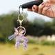 thumbnail image 3 of Llavero personalizado de 26 letras con colgante de mariposa y borla | Iniciales de resina con brillo de diamante | Diseño degradado para mochilas, llaves y accesorios, 3 of 5