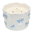 thumbnail image 4 of 12oz Ceramic Blue Bow Candle, 3-Wick, 4 of 5