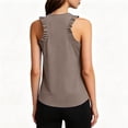 thumbnail image 2 of Hngshg Camisoles Grande Taille pour Femmes à Volants Sans Manches Amples Décontractées Col Rond T-Shirts Classiques Été Vacances Sortie Tee, 2 of 6