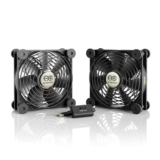 AC Infinity MULTIFAN S7, ventilador USB dual silencioso de 120 mm, cer