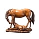 thumbnail image 1 of Estatua de caballo, estatua moderna de resina, colección de arte, artesanía, adorno, escultura familiar Marrón, 1 of 9