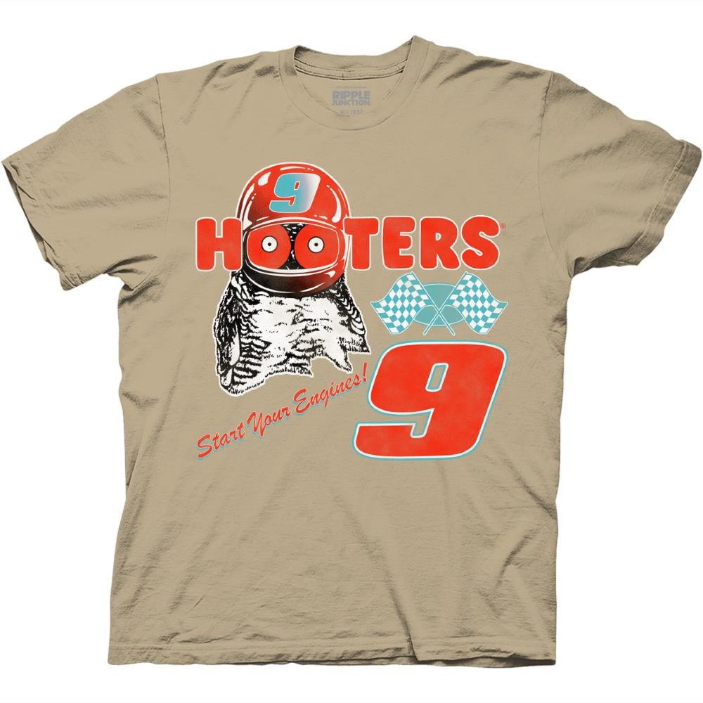 Hooters Start Your Engines Race Car Adult Graphic T Shirt Tan 2x Large Walmart Com