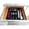 thumbnail image 6 of Polar Whale Giant Flatware Silverware Drawer Organizer Premium Dividers for Cutlery Forks Knives Spoons Serving Utensils Non-Slip Waterproof Tray Insert  19 X 18 Inches 8 Slot Extra Deep, 6 of 8
