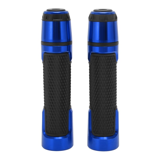 Empuñaduras de manillar universales Unique Bargains 7/8" 22mm 15/16" 24mm de aleación de aluminio y goma para motocicleta, scooter, bicicleta, ATV, color azul, 1 par