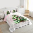 thumbnail image 3 of Homewish Green Xmas Tree Queen Comforter Set, Christmas Ribbon Snowflake Bedding Sets, Teens Kids Boys Girls Reversible Bedding Comforter Set, Ultra Soft Bedroom Decor, 3 Pieces, 3 of 8
