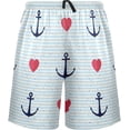 thumbnail image 2 of GZHJMY Anchor Pajama Pants Short for Men, Lounge Pants Lightweight Men Pajama Bottoms with Drawstring Pockets, Christmas New Year Birthday Gifts, Small, 2 of 7