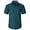 Teal-01, variant on Mens Short Sleeve Dress Shirts Casual Button Down Shirt Inner Contrast Formal Business Shirt Black