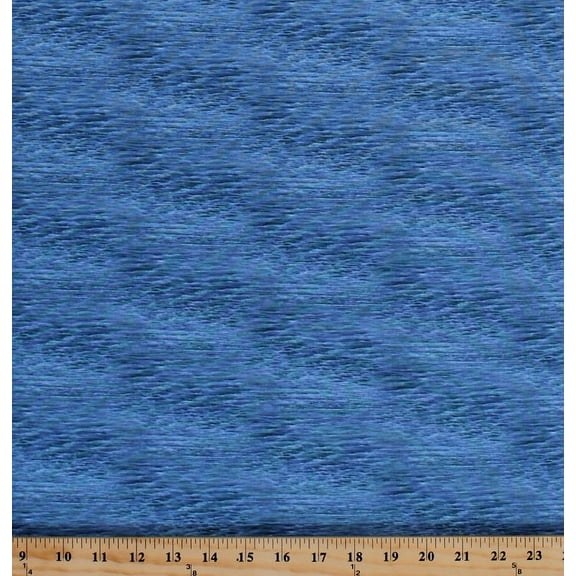 Cotton Lake Calm Water Waves Ripples Ocean Sea Nautical Landscape Scenic Medley Blue Cotton Fabric Print by the Yard (528-lake)
