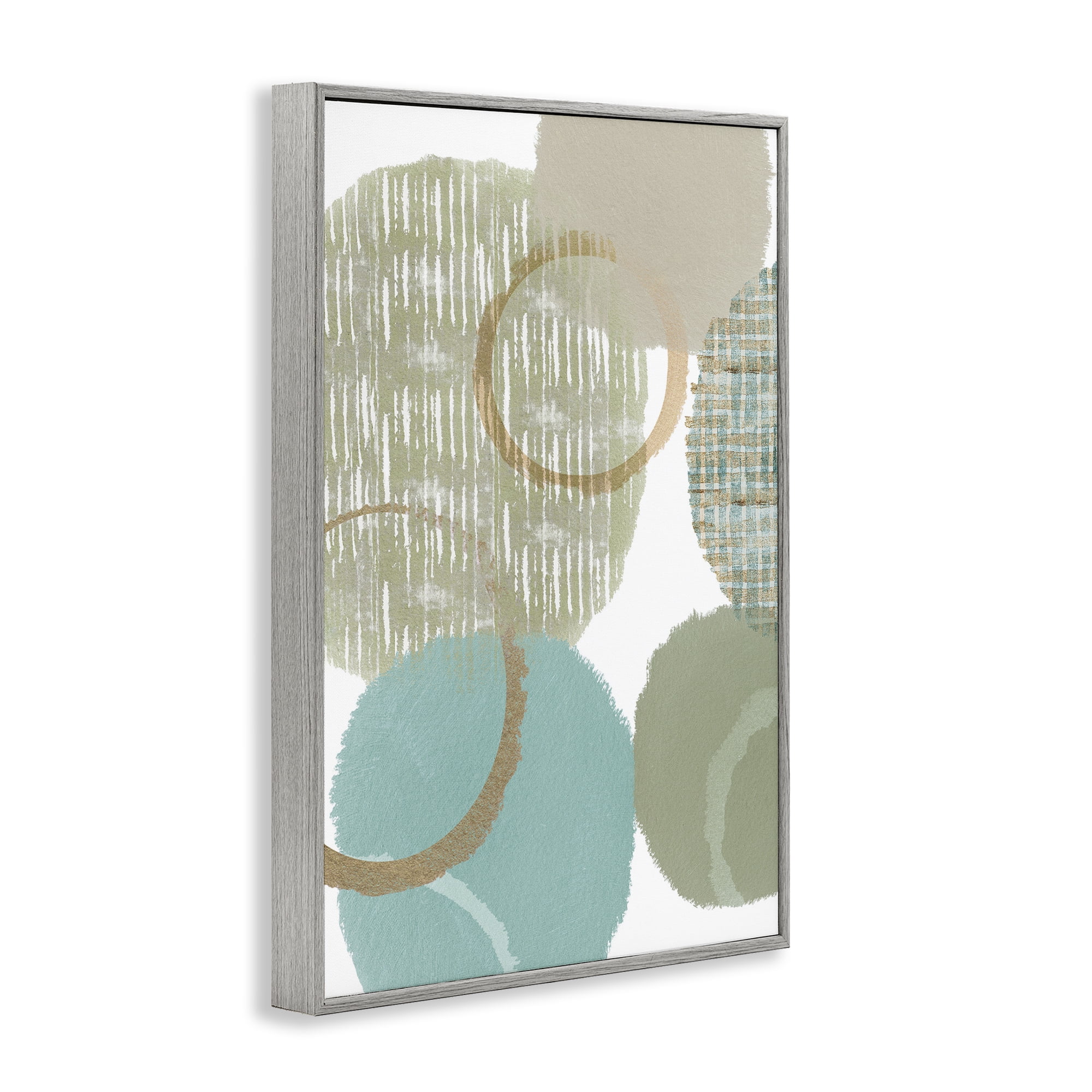 Stupell Industries Good Times Abstract Shapes Abstract Painting Gray Framed Art Print Wall Art, 20 x 30