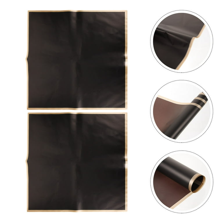 5 Rolls Black Flower Wrapping Paper