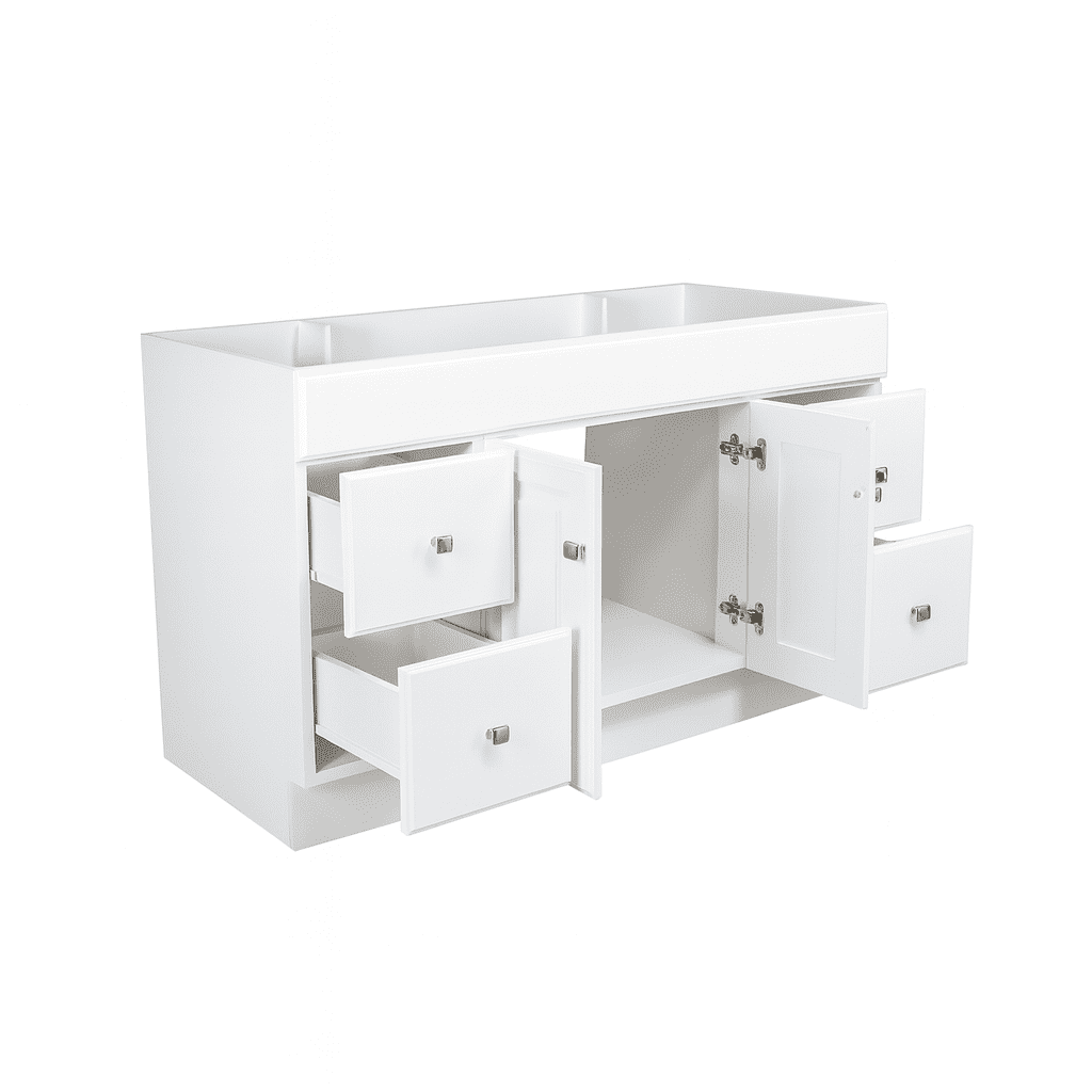 Design House 48" Solid Wood Wyndham Ready to Assemble Bathroom Vanity Cabinet, White