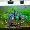 thumbnail image 6 of Aquarium Shipwreck Decorations, Vintage Resin Fadeless Wreck Boat Fish Tank Ornament Eco-Friendly for Home Fish Tank Aquarium Environments Accessories, 6 of 8