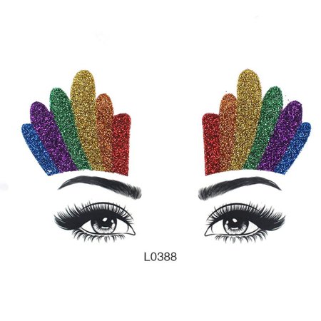 3pcs Pierres Précieuses Visage - Bijoux Corporels Sirène Pour Cosplay, Halloween, Rave Et Festival