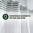 thumbnail image 2 of Unique Bargains Striped Waterproof Shower Curtain Sets with 12 Hooks Green 72"W x 72"L, 2 of 5