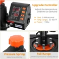 thumbnail image 5 of EastVita Heat Press Machine 6 in 1 Heat Press, 800W Sublimation Machine, 360°Heat Press, Dual-Tube Heating Printing for DIY T-Shirts Cap Mugs, 5 of 8
