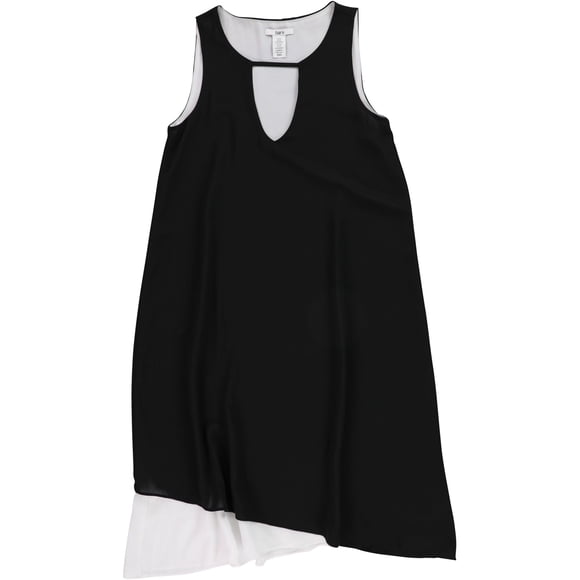 Vestido recto asimétrico bar III Mujer negro extra pequeño