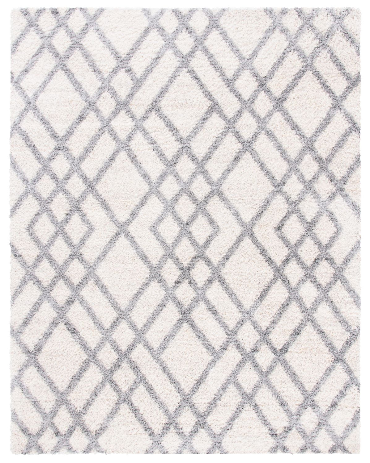 SAFAVIEH Berber Alease Geometric Plush Shag Area Rug