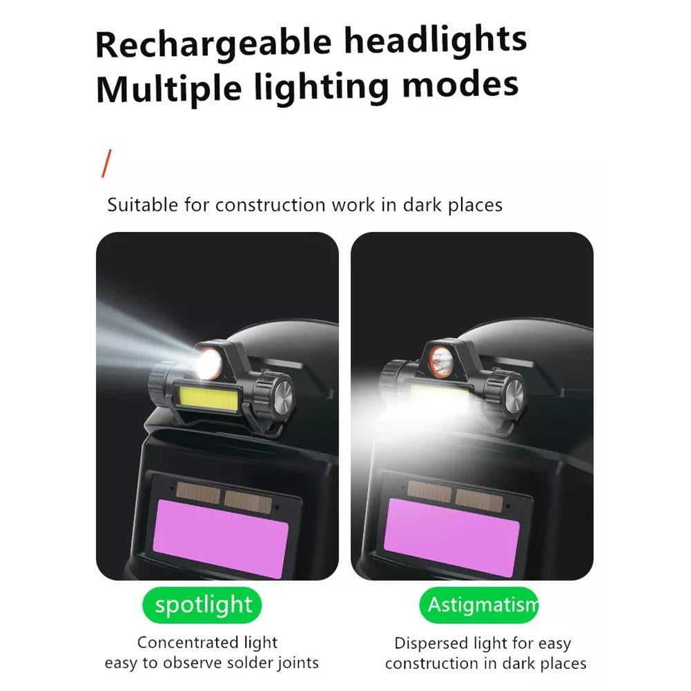 SSKFHGI Auto Darkening Solar Welding Helmet TIG MIG Welder View Machine Large