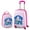 Pink + Blue, variant on Costway 2PC Kids Carry On Luggage Set 12'' Backpack and 16'' Rolling Suitcase for Travel