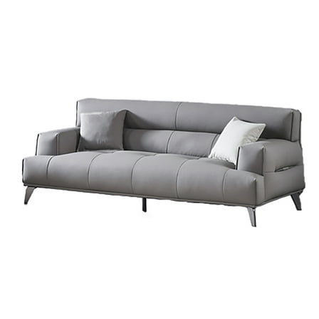 American Eagle Design AE2378-GR-SF Modern Contemporary Gray Faux Leather Sofa