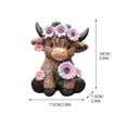 thumbnail image 2 of YiJuHui 1pcs Cow Couple Flower Pot Decoration Romantic Resin Home Decor Gift for Valentine's Day, 2 of 4