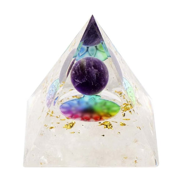TopLLC Styles Pyramids Crystal Crushed Stone Pyramids Home Crafts Resin Ornaments Bar Decoration 5cm the Crystal