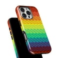 thumbnail image 6 of DesignSkinz Scratch-Resistant Hard Slim Case Compatible with iPhone 15 Pro Max (Compatible with MagSafe) - Rainbow Thin Lined Chevron Pattern, 6 of 9