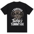 thumbnail image 3 of Camiseta divertida de Thousand Yard Stare Cat para hombres y mujeres, ropa de calle de algodón informal de gran tamaño, estilo Humor, Vintage, alta calidad, 3 of 5
