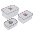 thumbnail image 3 of Octpeak 3Pcs/Set Airtight Food Storage Box Transparent Vacuum Seal Food Storage Container With Locking Lid,Transparent Food Container,Kitchen Supplies, 3 of 8