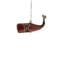 thumbnail image 2 of 6 Inch Reclaimed Metal Whale Ornament, Rustic Red- Saltoro Sherpi, 2 of 5