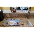 thumbnail image 2 of Winter Holiday White Poodle Dish Drying Mat, 2 of 7