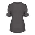 thumbnail image 5 of Pntutb Women's Lace Short Sleeve V-Neck T-Shirt Loose Casual Summer Tee Tops Special Offers, 5 of 6