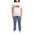 thumbnail image 4 of CafePress - Irish Danish Heritage Flags Women's Light Pajamas - Women's Short Sleeve Print T-Shirt and Pants Light Cotton Pajama Set, 4 of 7