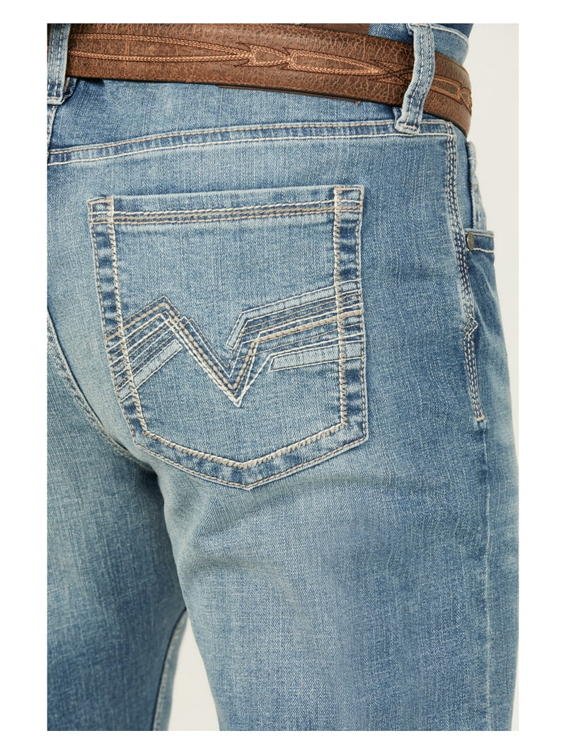 値下げ！！James Cody James Men's Bandera Wash Wyatt Slim Bootcut Stretch Denim