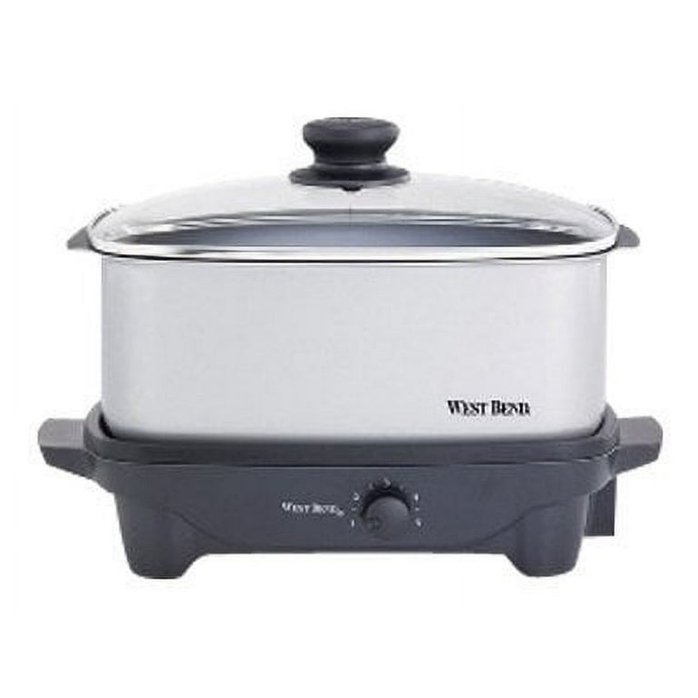 West Bend 6 qt. Red Non-Stick Versatility Slow Cooker with 5