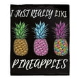 thumbnail image 1 of TIELUTT Pineapple Blanket Flannel Decorative Blanket Air Conditioning Blanket Throw Blanket Size Thermal Blanket Throw Blanket Extra Large Blankets & Throws Size Thick Blanket Throw Blanket with Tasse, 1 of 4