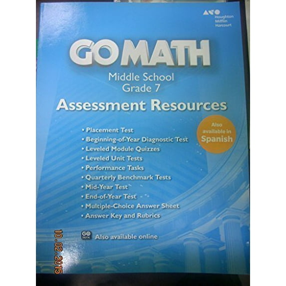 Pre-Owned Go Math!: Assessment Resource With Answers Accelerated 7